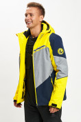 Купить Горнолыжная куртка мужская желтого цвета 77016J, фото 4