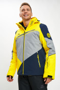 Купить Горнолыжная куртка мужская желтого цвета 77016J, фото 2