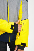 Купить Горнолыжная куртка мужская желтого цвета 77016J, фото 8