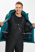 Купить Горнолыжная куртка мужская темно-зеленого цвета 77016TZ, фото 10