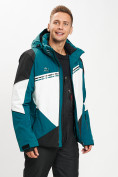Купить Горнолыжная куртка мужская темно-зеленого цвета 77016TZ, фото 4