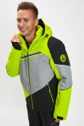 Купить Горнолыжная куртка мужская зеленого цвета 77016Z, фото 7
