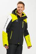 Купить Горнолыжная куртка мужская желтого цвета 77018J, фото 4