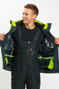 Купить Горнолыжная куртка мужская зеленого цвета 77018Z, фото 10