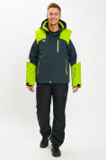Купить Горнолыжная куртка мужская зеленого цвета 77018Z, фото 3