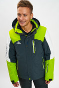 Купить Горнолыжная куртка мужская зеленого цвета 77018Z, фото 9