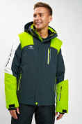 Купить Горнолыжная куртка мужская зеленого цвета 77018Z