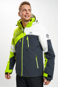 Купить Горнолыжная куртка мужская зеленого цвета 77019Z, фото 3