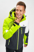 Купить Горнолыжная куртка мужская зеленого цвета 77019Z