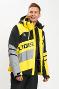 Купить Горнолыжная куртка мужская желтого цвета 77022J, фото 11
