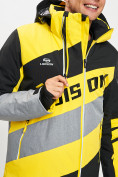Купить Горнолыжная куртка мужская желтого цвета 77022J, фото 6