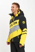 Купить Горнолыжная куртка мужская желтого цвета 77022J, фото 9