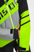 Купить Горнолыжная куртка мужская зеленого цвета 77022Z, фото 4