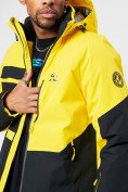 Купить Горнолыжна куртка мужская желтого цвета 77023J, фото 14