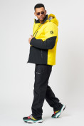 Купить Горнолыжна куртка мужская желтого цвета 77023J, фото 3