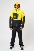 Купить Горнолыжна куртка мужская желтого цвета 77023J, фото 9