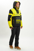 Купить Горнолыжная куртка анорак мужская желтого цвета 77024J, фото 12