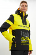 Купить Горнолыжная куртка анорак мужская желтого цвета 77024J, фото 4