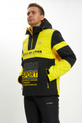 Купить Горнолыжная куртка анорак мужская желтого цвета 77024J, фото 7