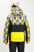 Купить Горнолыжная куртка анорак мужская желтого цвета 77027J, фото 9