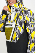 Купить Горнолыжная куртка анорак мужская желтого цвета 77027J, фото 6