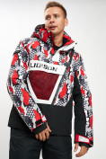 Купить Горнолыжная куртка анорак мужская красного цвета 77027Kr, фото 3