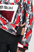 Купить Горнолыжная куртка анорак мужская красного цвета 77027Kr, фото 6