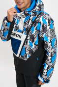 Купить Горнолыжная куртка анорак мужская синего цвета 77027S, фото 6