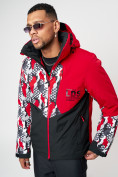 Купить Горнолыжная куртка мужская красного цвета 77028Kr, фото 3