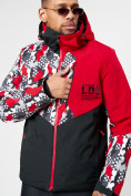 Купить Горнолыжная куртка мужская красного цвета 77028Kr, фото 5