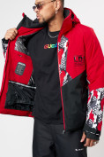 Купить Горнолыжная куртка мужская красного цвета 77028Kr, фото 14