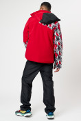 Купить Горнолыжная куртка мужская красного цвета 77028Kr, фото 7