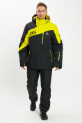 Купить Горнолыжная куртка мужская большого размера желтого цвета 77029J, фото 12