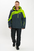 Купить Горнолыжная куртка мужская большого размера зеленого цвета 77029Z, фото 11