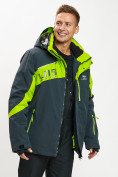 Купить Горнолыжная куртка мужская большого размера зеленого цвета 77029Z, фото 12