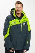 Купить Горнолыжная куртка мужская большого размера зеленого цвета 77029Z