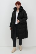 Купить Пальто зимнее утепленное с капюшоном женское черного цвета 7702Ch, фото 20