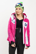 Купить Горнолыжная куртка женская розового цвета 77030R, фото 6