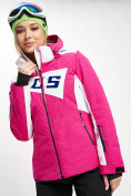 Купить Горнолыжная куртка женская розового цвета 77030R, фото 3