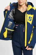 Купить Горнолыжная куртка женская темно-синего цвета 77030TS, фото 14