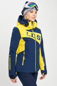 Купить Горнолыжная куртка женская темно-синего цвета 77030TS, фото 10