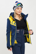Купить Горнолыжная куртка женская темно-синего цвета 77030TS, фото 15