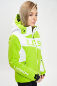 Купить Горнолыжная куртка женская зеленого цвета 77030Z, фото 4