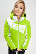 Купить Горнолыжная куртка женская зеленого цвета 77030Z, фото 7