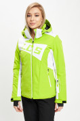 Купить Горнолыжная куртка женская зеленого цвета 77030Z, фото 6