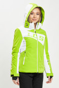 Купить Горнолыжная куртка женская зеленого цвета 77030Z, фото 8
