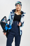 Купить Горнолыжная куртка женская голубого цвета 77031Gl, фото 2
