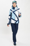 Купить Горнолыжная куртка женская голубого цвета 77031Gl, фото 10