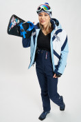 Купить Горнолыжная куртка женская голубого цвета 77031Gl, фото 11
