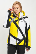 Купить Горнолыжная куртка женская желтого цвета 77031J, фото 3